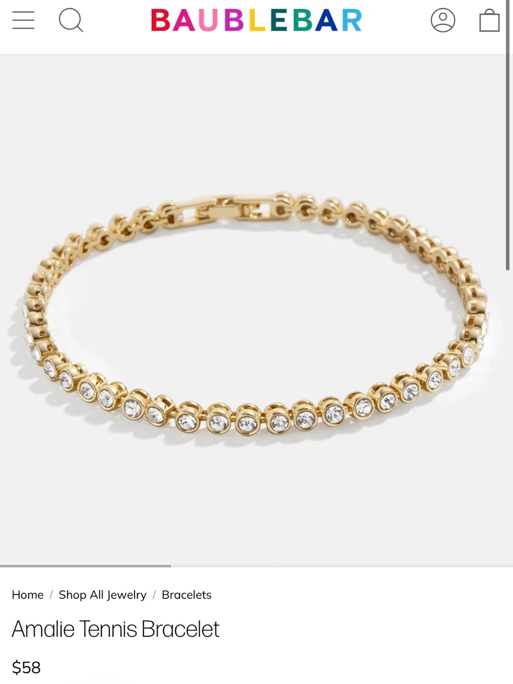 Tennis bracelet